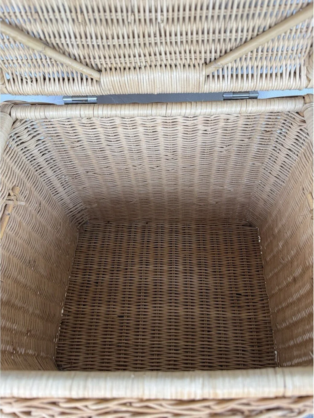 Vintage Wicker Rattan Elephant Storage Basket Hamper Trunk Boho Nursery MCM
